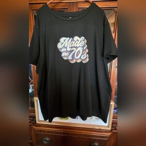 SHEIN Black Curve T-Shirt 4x